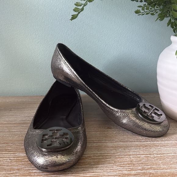 Tory Burch Shoes - Tory Burch Pewter Flats!